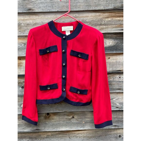 Vintage ID Distinctions size S red and blue cropped jacket - Picture 5 of 6